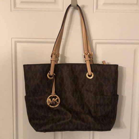 Michael Kors Handbags - Michael Kors Jet Set Monogram Logo Tote Bag